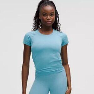 Lululemon Swiftly Tech Short-Sleeve Shirt 2.0 *Waist Length 10 Washed Blue